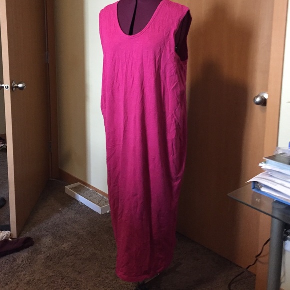 Pink midi dress