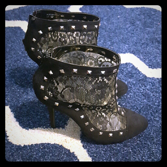 Black Faux-suede Booties