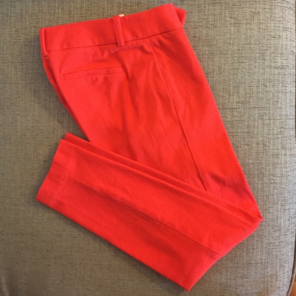 J. Crew Factory City Fit Stretch 00 Vibrant Flame
