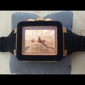 Black & Rose gold Michele worn twice