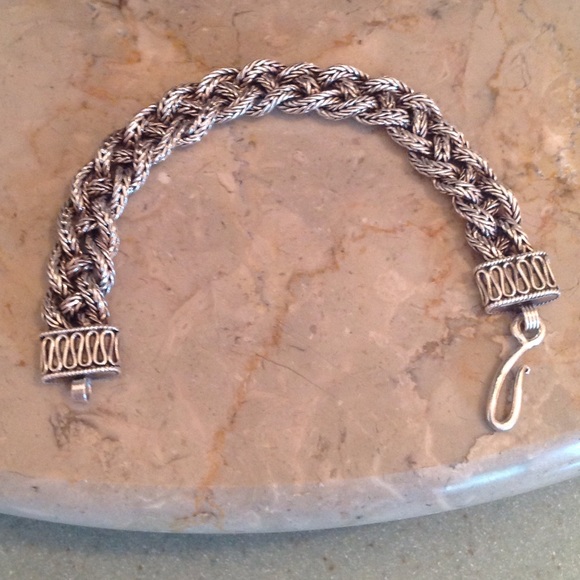 🤑NWT all Sterling silver braided bracelet🤑