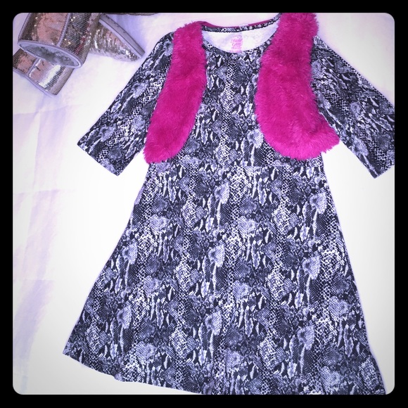 100% Cotton Snake Print Dress