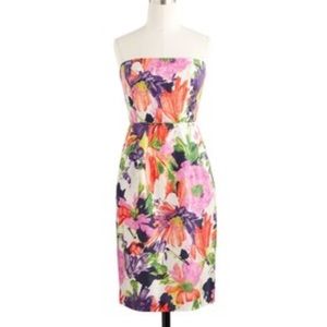 J. Crew Silk Strapless Garden Dress J. Crew Silk Strapless Garden Dress