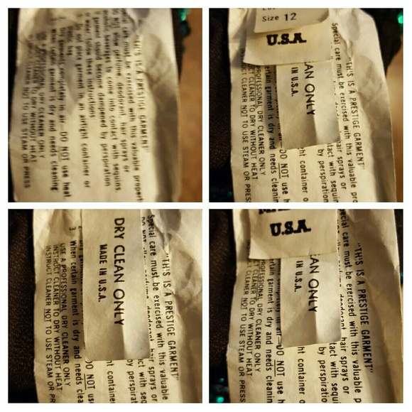 Dark mauve and green sequin top evening gown - Picture 3 of 4