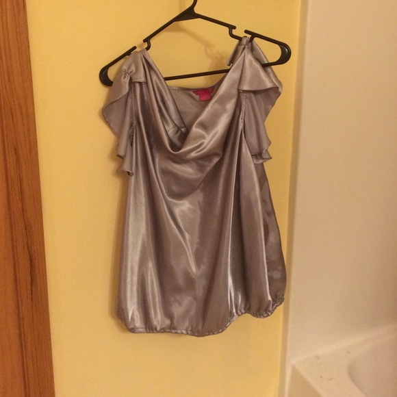 Sunny Leigh silver metallic shirt