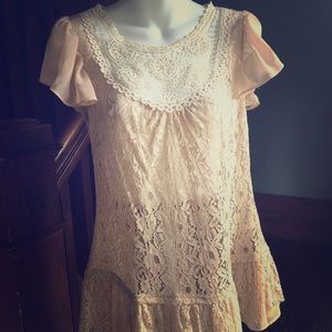 A'reve peplum short sleeve top