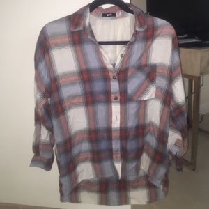 Flannel with lace detailing