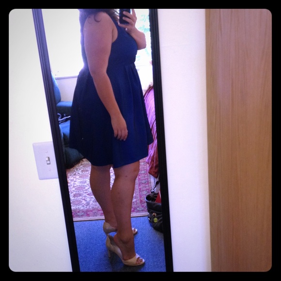 Lane Bryant blue A-line dress