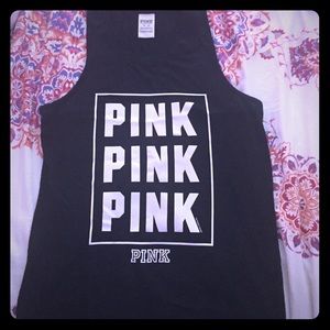 Black Victoria's Secret PINK tank top.