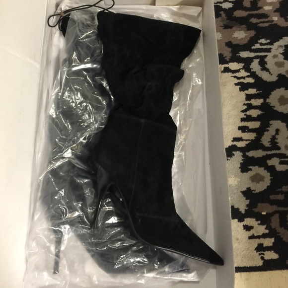 Black high heel boots
