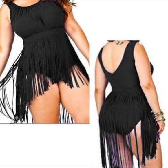 Plus Size Fringe One Piece