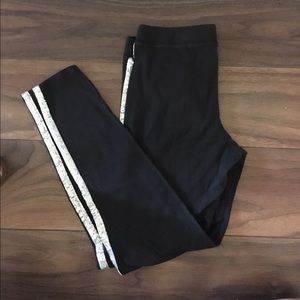 PINK Leggings w/ Silver Sequins