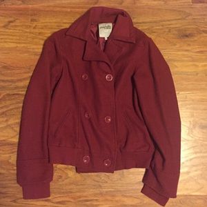 Maroon Pea Coat