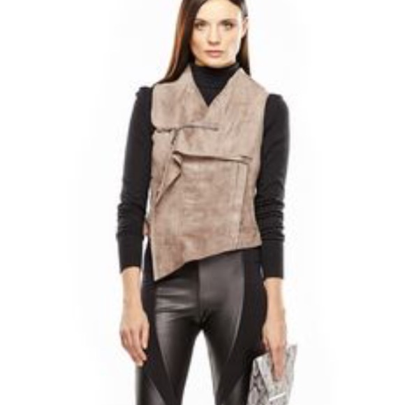 BCBG MAXAZRIA suede vest
