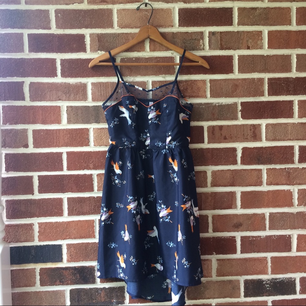 Bird print dress