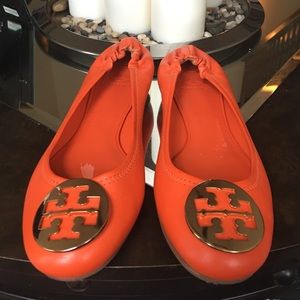 Tory Burch Reva Ballet Flats Orange