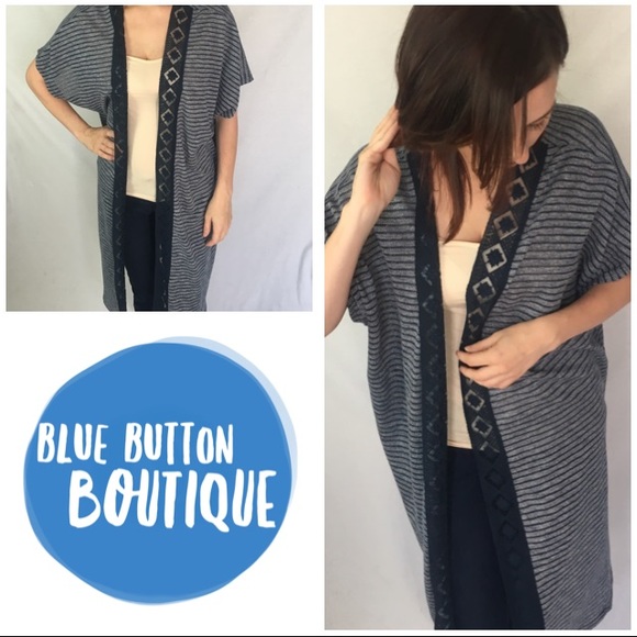 Hi-Lo Short-Sleeve Cardigan - Picture 1 of 1