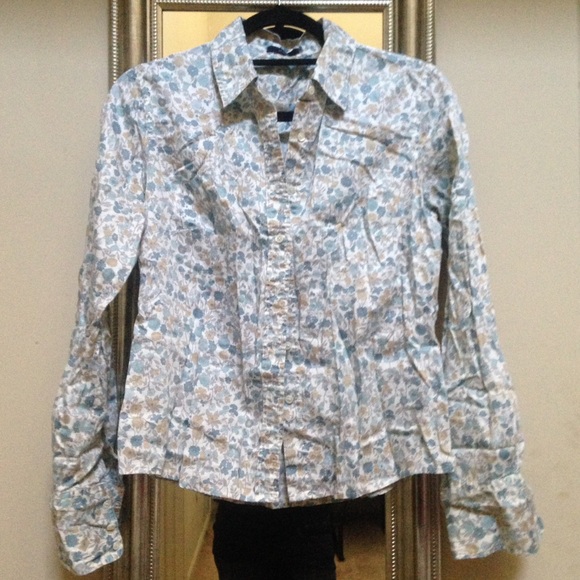 Floral J crew button down shirt