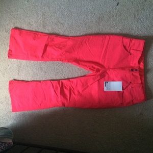 Hot pink snowboarding pants