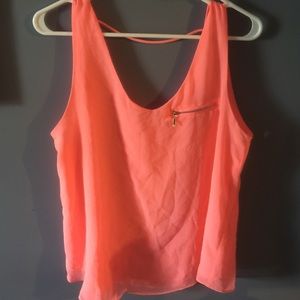 Bright coral tnak top