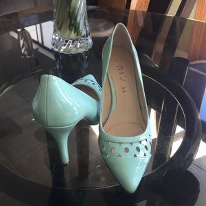 Mint green heels