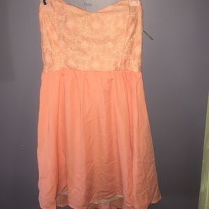 Coral lace dress