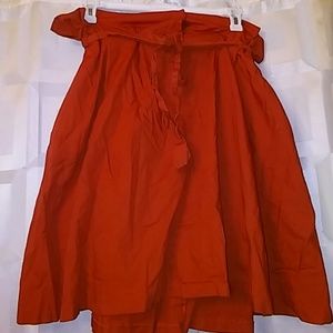 Orange tie skirt
