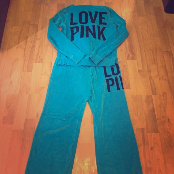 Victorias secret velour sweatsuit. Size Medium