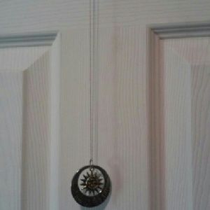 Sun & Moon Inscribed Necklace Pendant