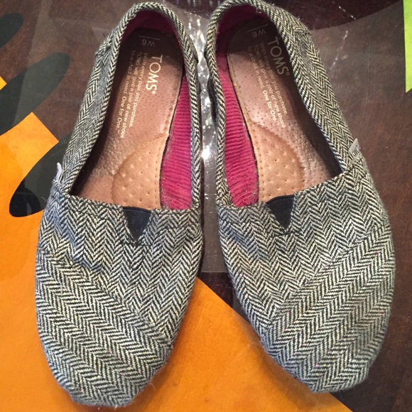 TOMS Metallic tweed glitter Size 6 Women's