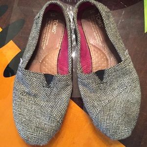 TOMS Metallic tweed glitter Size 6 Women's