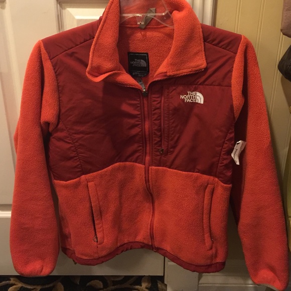 orange north face full zip