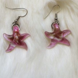 GLASS STARFISH EARRINGS