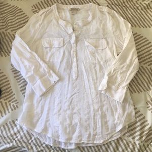Lucky brand white linen top