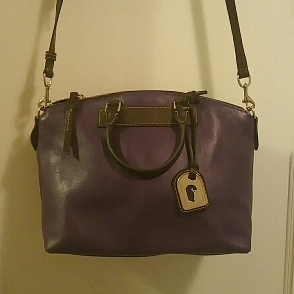 Dooney & Bourke purple leather bag 100% authentic