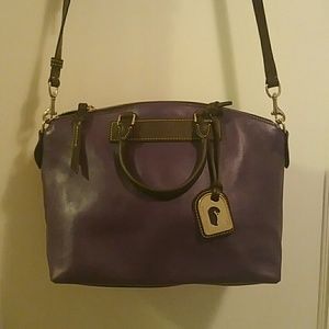 Dooney & Bourke purple leather bag 100% authentic
