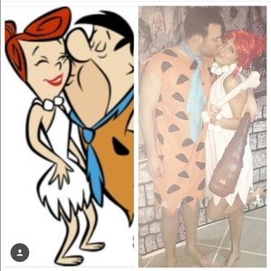 Couples Flintstones costume