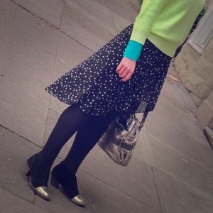 Zara High/Low Skirt with Star Print
