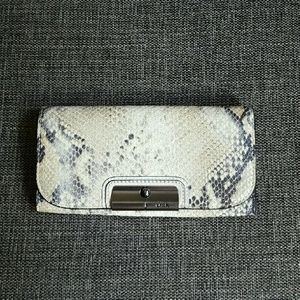 Coach Kristin Embossed Python Slim Envelope Wallet