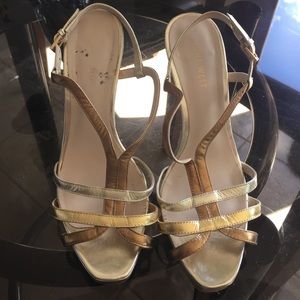Gold Nine West heels