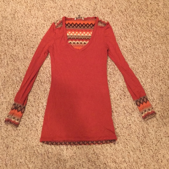 Orange long sleeved shirt - Picture 1 of 2