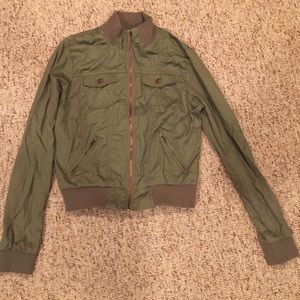 Green bomber jacket