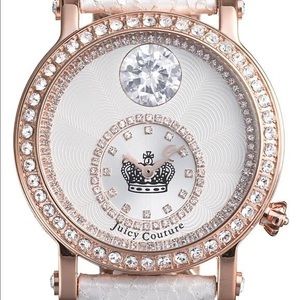 Juicy Couture White Leather Swarovski Watch