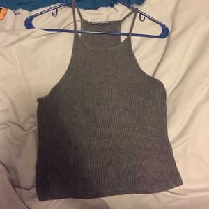 Grey ribbed brandy tank