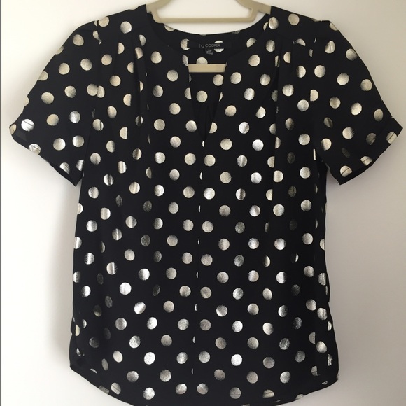 Polka dot party top (19Cooper by Stitch Fix)