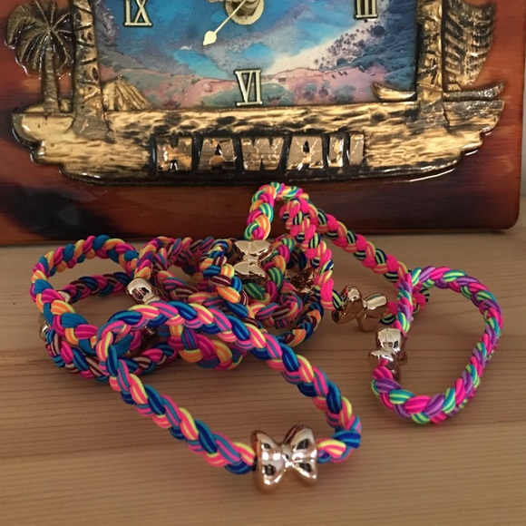 9 Elastic Ribbon Hairbands - Picture 2 of 5