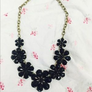 Black Floral Necklace