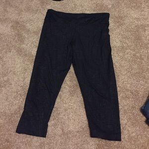 black leggings with print in them