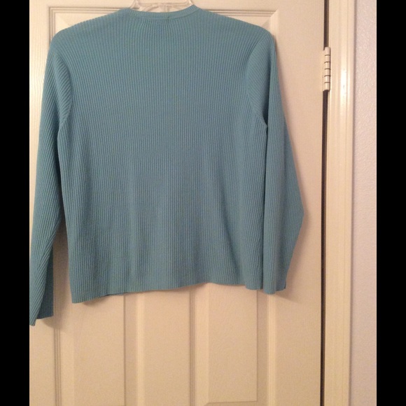 Teal Cardigan Sweater Set - Picture 2 of 3