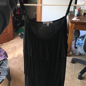 Black skinny strap tank